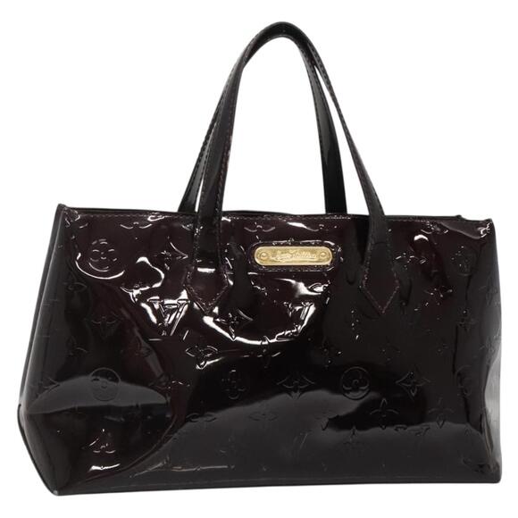 LOUIS VUITTON Monogram Vernis Wilshire PM Hand Bag Amarante M93641 - Picture 1 of 16